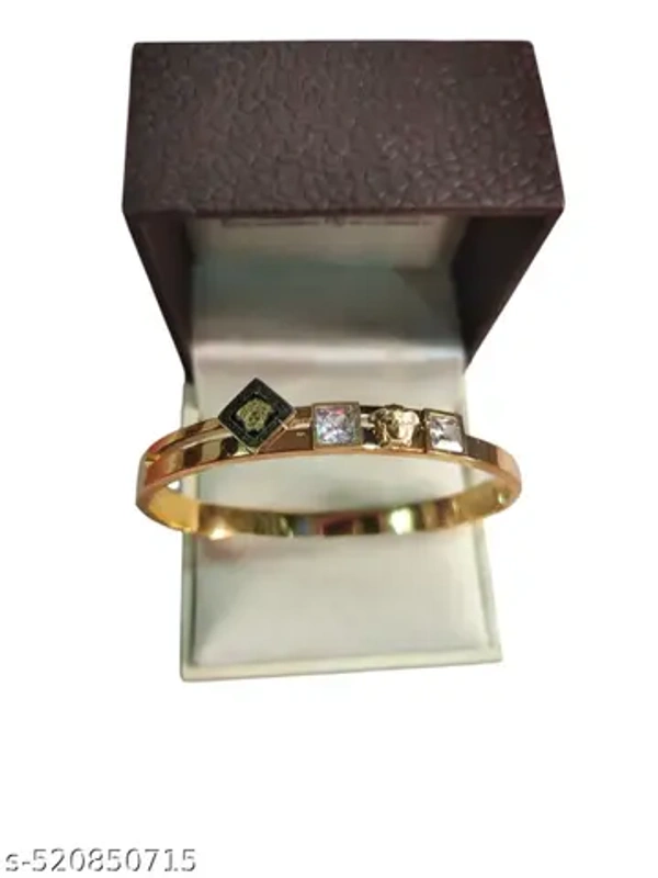 Anti-tarnis Gold Plated Stainless Steel Openable Crystal Bracelet