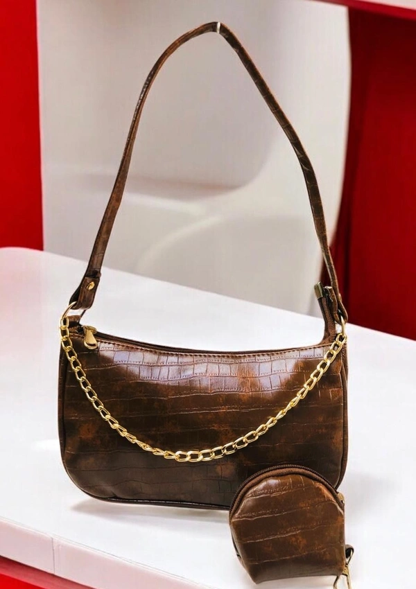 Black Crocodile Shoulder Bag