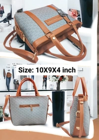 Michael Kors Signature Blue and Tan Handbag