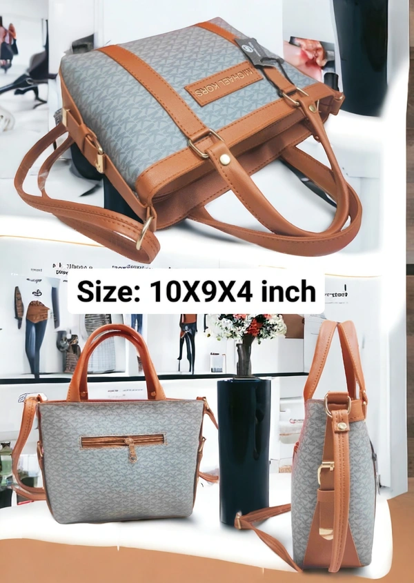 Michael Kors Signature Blue and Tan Handbag