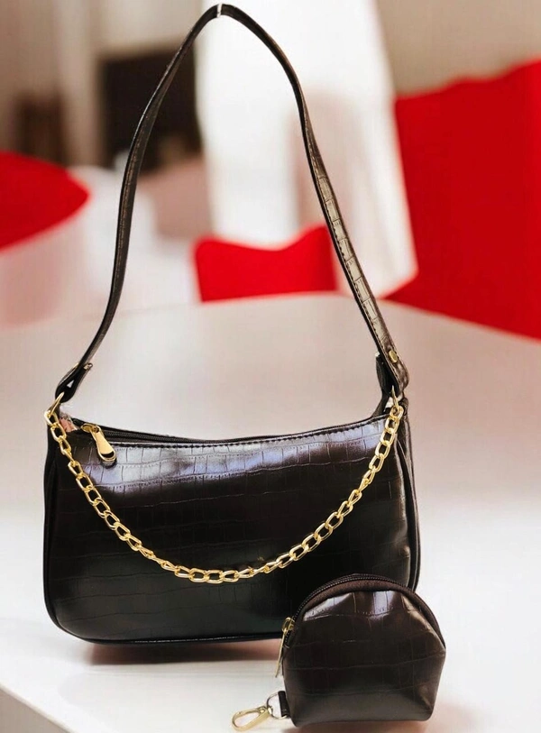 Black Crocodile Shoulder Bag