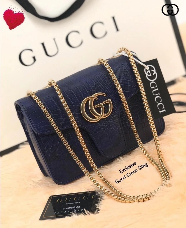 Luxury Croc-Textured Mini Shoulder Bag with Gold Chain – Elegant Statement Piece