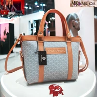 Michael Kors Signature Blue and Tan Handbag
