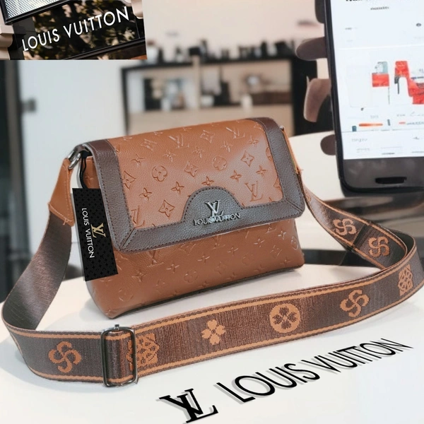  Louis Vuitton Monogram Embossed Leather Messenger Bag
