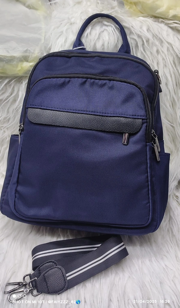 siling 2 in1 Blue Backpack with Black Accents