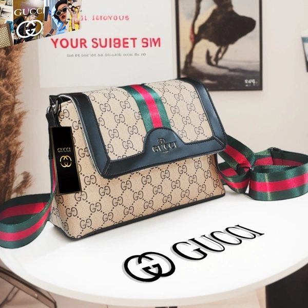 Gucci Signature Canvas Crossbody – Classic Web Stripe Edition