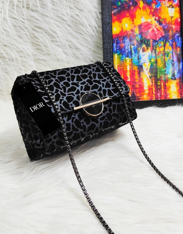 Dior-Inspired Leopard Velvet Mini Shoulder Bag – Luxe Night Out Edition