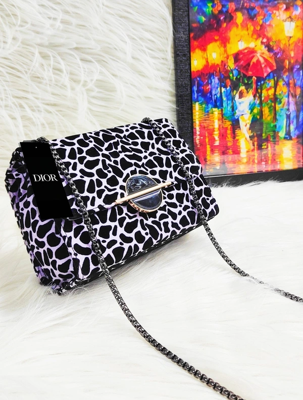 Dior-Inspired Leopard Velvet Mini Shoulder Bag – Luxe Night Out Edition