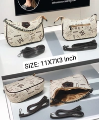 Handardo Monogram Chain-Detail Shoulder Bag – Trendy and Chic