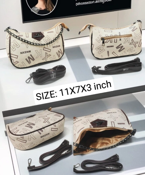 Handardo Monogram Chain-Detail Shoulder Bag – Trendy and Chic