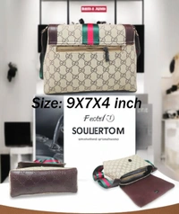 Gucci Signature Canvas Crossbody – Classic Web Stripe Edition