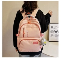 Black Backpack with Plush Charm