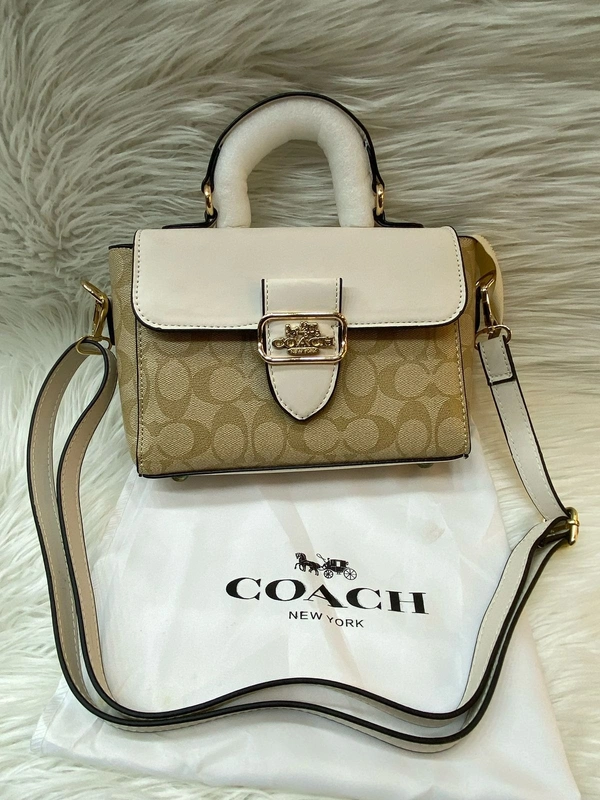  Coach Women's Signature Canvas Riley Top Handle Bags