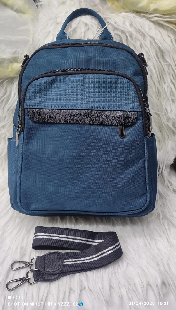 siling 2 in1 Blue Backpack with Black Accents
