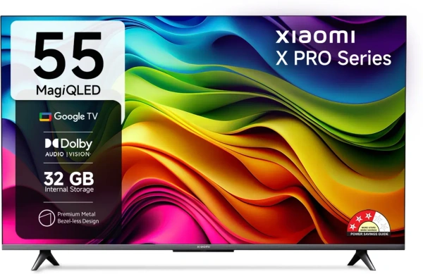 XIAOMI X Pro QLED 138 cm (55 inch) QLED Ultra HD (4K) Smart Google TV with 4K Dolby Vision | Dolby Audio |DTS Virtual: X | Vivid Picture Engine 2 with Adaptive Brightness | Mi TV - X Pro QLED