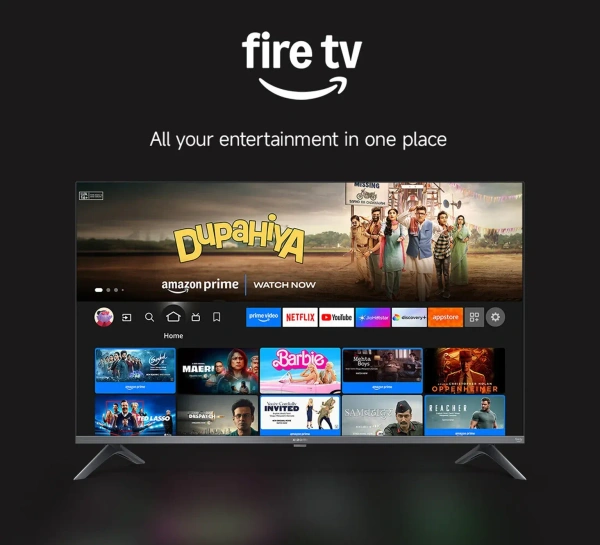 XIAOMI FX Series 138.68 cm (55 inch) Ultra HD (4K) LED Smart Fire TV with Alexa built-in | HDR 10 | 32 GB Storage | 30W Dolby Audio | Premium Metal Bezel-less Design | Film-maker Mode | 120 Hz Game Booster | Mi TV - FX Series
