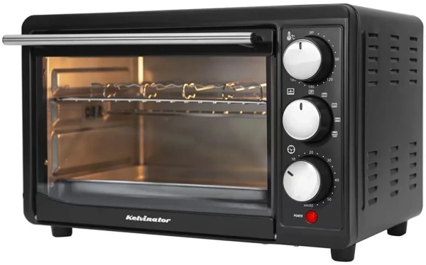 Kelvinator 20-Litre Oven Toaster Grill (OTG) (FABULO 20L Oven Toaster Grill with Rotisserie | 60 min Timer | Cool Touch Handle, Black - KOTGR00220