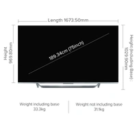 XIAOMI Xiaomi 189.34 cm (75 inches) Q1 Series 4K Ultra HD Smart QLED TV L75M6-ESG (Metallic Grey - QLED TV 75
