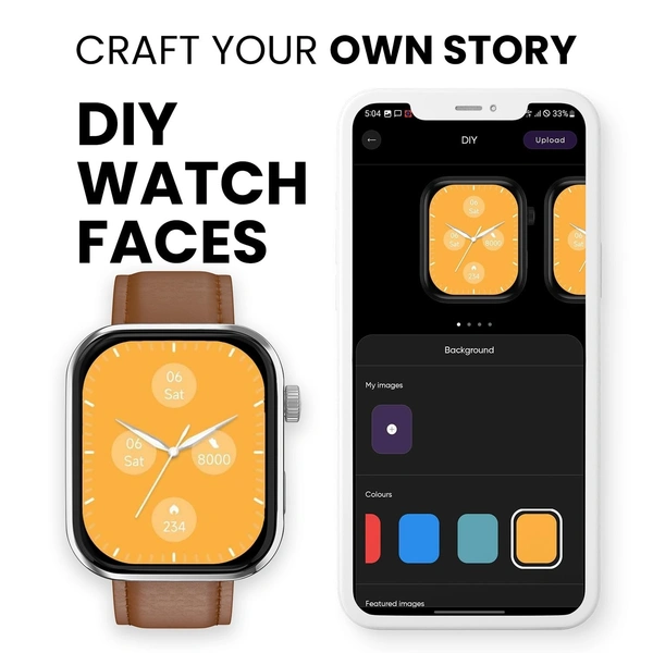 Noise Colorfit Pro 5 Smart Watch 1.85" AMOLED Display, BT Calling, New DIY Watch Faces, Smart Dock Design, Emergency SOS Tech, Emoji Support, 5X Faster Data Transfer, Instacharge?? - PRO 5