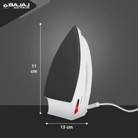 Bajaj DX-6 1000 Watts Dry Iron | Advance Soleplate And Anti-Bacterial German Coating Technology | Thermol Fuse Safety | Auto Shut-Off | Cool Touch Body | 2 Yr Warranty | White - DX6