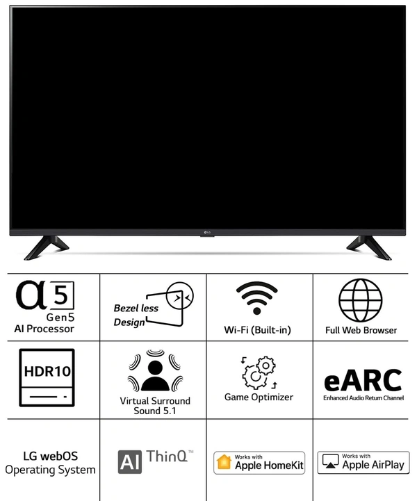 LG 80 cm (32 inches) HD Ready Smart LED TV 32LQ643BPTA (Black) - 32 inches