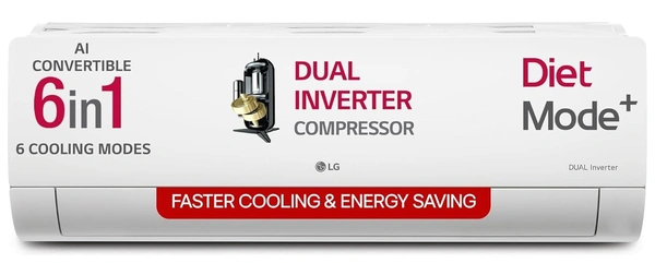 LG 1.5 TON 3 STAR INVERTER SPLIT AC, DIET & VIRAAT MODE, 6-1 Convertible (Q18TNXE)with Kit