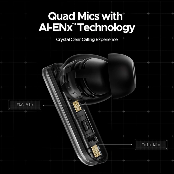 boAt Boat Nirvana X TWS,Knowles Dual Drivers, Hi-Res Audio LDAC, App Support,4Mic ENx,Dual Pair,Spatial Audio,Fast Charge, Bluetooth Earbuds, TWS Ear Buds Wireless Earphones with mic - NIRVANA X