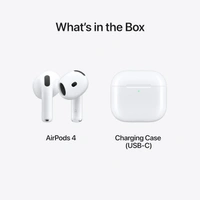 Apple AirPods 4 Wireless Earbuds, Bluetooth Headphones, with Active Noise Cancellation, Adaptive Audio, Transparency Mode, Personalised Spatial Audio, USB-C Charging Case, Wireless Charging, H2 Chip - AIRPOD 4 ANC