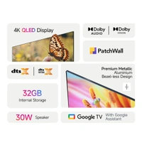 XIAOMI Xiaomi 108 cm (43 inches) X Pro QLED Series Smart Google TV L43MA-SIN 4K Ultra HD (Black) - X Pro QLED