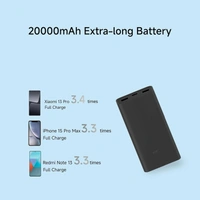 MI Xiaomi Power Bank 4i 20000mAh 33W Super Fast Charging PD |Smart 12 Layer Protection|Type C Input & Output|Triple Output Ports|Supports Android,Apple, Tablets, Earbuds,Watch - 22.5W 20000MAH