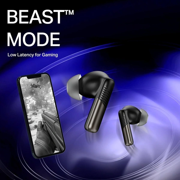boAt Boat Airdopes Prime 412, 4Mics AI-ENx Tech, 50 Hrs Battery, Multipoint Connectivity,Fast Charge, App Support, Bluetooth Earbuds, TWS Ear Buds Wireless Earphones with mic - PRIME 412