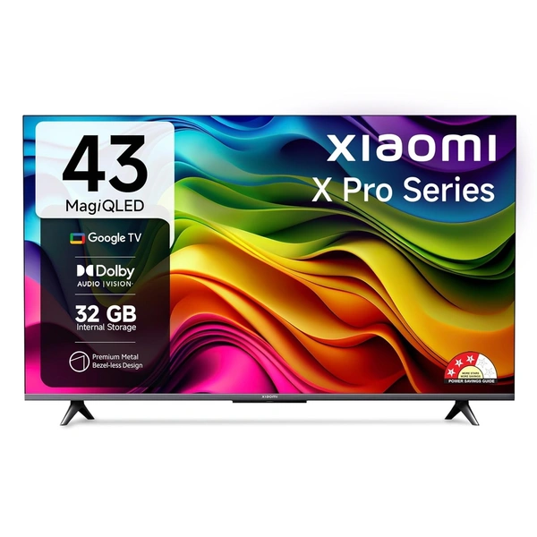 Xiaomi 108 cm (43 inches) X Pro QLED Series Smart Google TV L43MA-SIN 4K Ultra HD (Black)