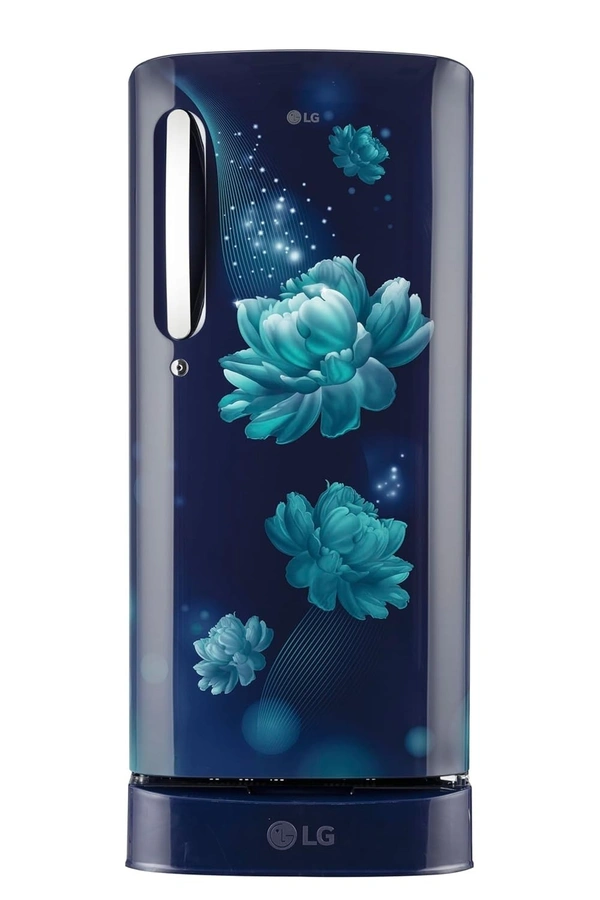 LG 185 L 5 Star Inverter Direct-Cool Single Door Refrigerator Appliance (GL-D201ABCU, Blue Charm, Base stand with drawer)