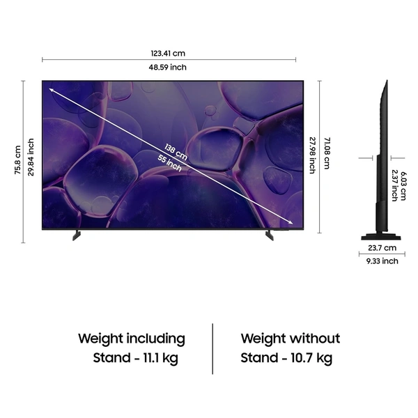 Samsung 55" crystal 4k infinity Vision Smart UHD LED TV 2025 (UA55UE84AFULXL) - UA55UE84AFULXL