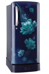 LG 185 L 5 Star Inverter Direct-Cool Single Door Refrigerator Appliance (GL-D201ABCU, Blue Charm, Base stand with drawer) - 185 L 5 Star