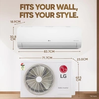 LG 1.5 TON 3 STAR INVERTER SPLIT AC, DIET & VIRAAT MODE, 6-1 Convertible (Q18TNXE)with Kit - Q18TNXE