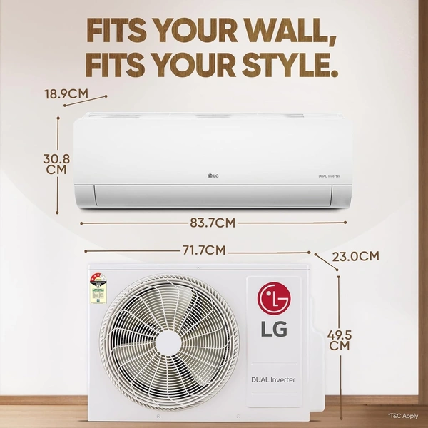 LG 1.5 TON 3 STAR INVERTER SPLIT AC, DIET & VIRAAT MODE, 6-1 Convertible (Q18TNXE)with Kit - Q18TNXE