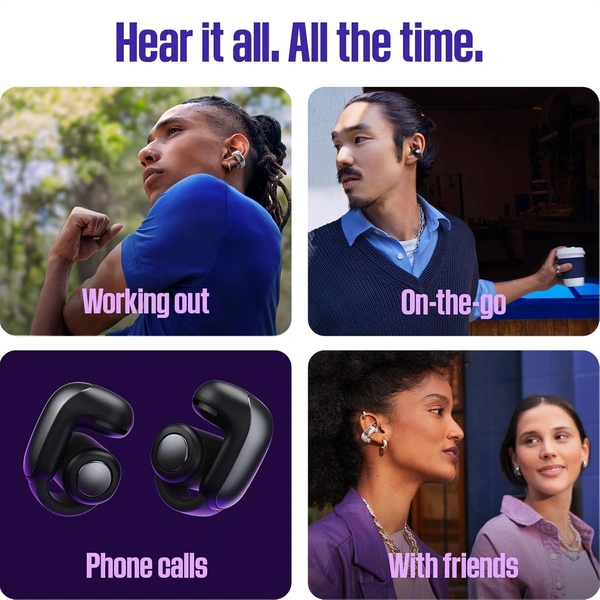 Bose New Ultra Open Earbuds with OpenAudio Technology, Open Ear Wireless Earbuds, Up to 48 Hours of Battery Life - QC ULTRA OPEN EARBUDS