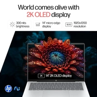 HP OmniBook 5 Next Gen AI 14-he0015QU, Silver - 35.6 Centimetres (14 Inch ), Silver, 512GB, 16GB, 3 GHz, SSD, NO, Snapdragon X Processor, Qualcomm Adreno GPU, Windows 11 Home