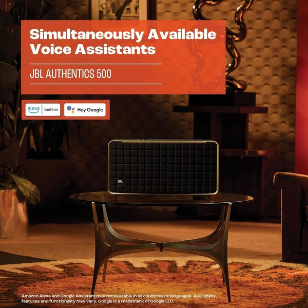 JBL JBL Authentics 500 - Wireless Home Speaker with Bluetooth, Voice Control, and Dolby Atmos, Multi Room Playback, Built in Alexa and Google Assistant - 500