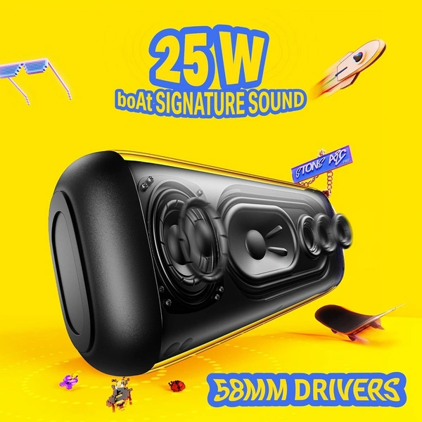 boAt Boat Stone Arc Pro, Spatial Audio, 25W Signature Sound, 58mm Drivers, Upto 12 Hrs Battery, Broadcast & App Support, Bluetooth Speaker, Wireless Speaker, Portable Speaker - ARC PRO 25W