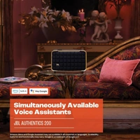 JBL JBL Authentics 200 - Wireless Home Speaker, Built in Wi-Fi, Bluetooth and Voice Assistants, Built in Alexa and Google Assistant - 200