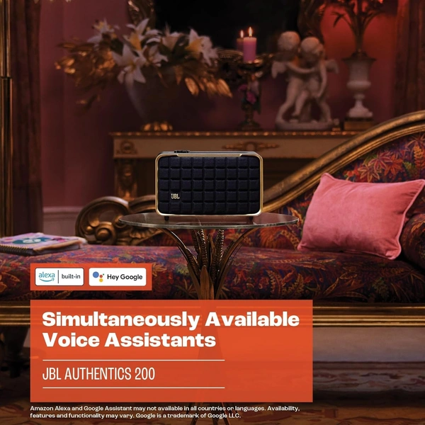 JBL JBL Authentics 200 - Wireless Home Speaker, Built in Wi-Fi, Bluetooth and Voice Assistants, Built in Alexa and Google Assistant - 200