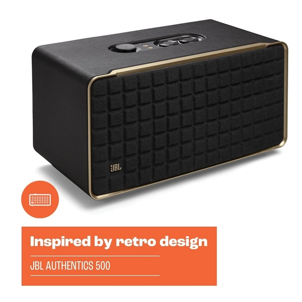 JBL JBL Authentics 500 - Wireless Home Speaker with Bluetooth, Voice Control, and Dolby Atmos, Multi Room Playback, Built in Alexa and Google Assistant - 500