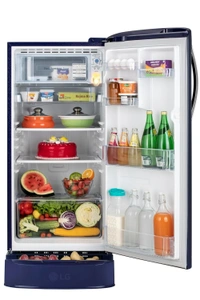 LG 185 L 5 Star Inverter Direct-Cool Single Door Refrigerator Appliance (GL-D201ABCU, Blue Charm, Base stand with drawer) - 185 L 5 Star