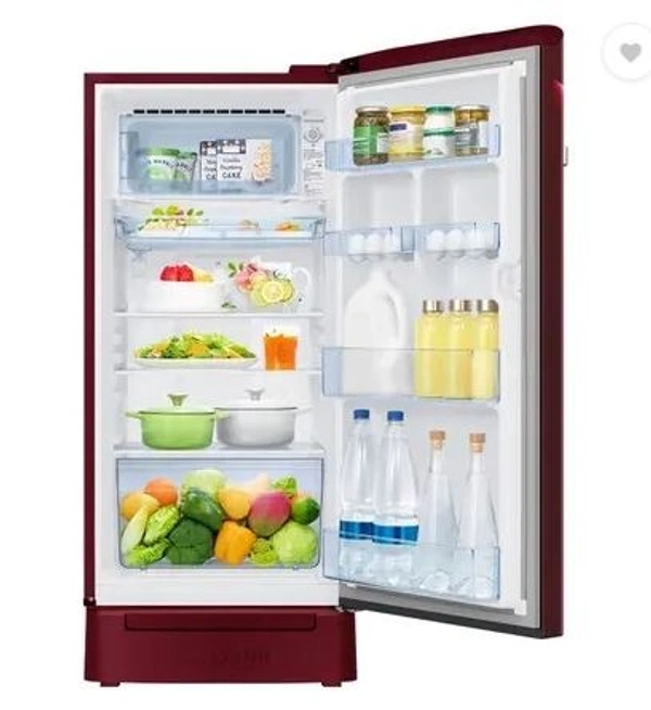 SAMSUNG 189 L Direct Cool Single Door 5 Star Refrigerator  (Midnight Blossom Red, RR21C2H25RZ/HL)