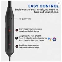 MAK Bullets Z2 Bluetooth Wireless in Ear Earphones with Mic, Bombastic Bass Bluetooth  (Black, In the Ear)