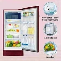 SAMSUNG 189 L Direct Cool Single Door 5 Star Refrigerator  (Midnight Blossom Red, RR21C2H25RZ/HL)