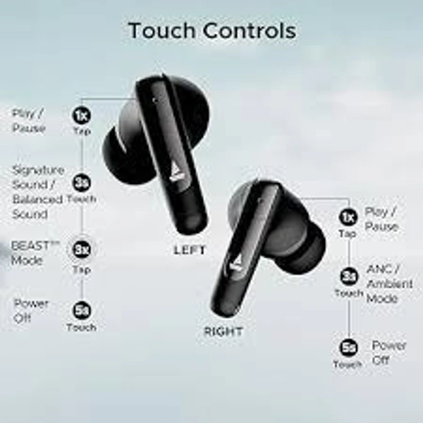 boAt Airdopes 141 ANC(GUNMETAL BLACK)