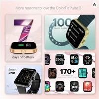 Noise Newly Launched ColorFit Pulse 3 with 1.96" Biggest Display Bluetooth Calling Smart Watch, Premium Build, Auto Sport Detection & 170+ Watch Faces Smartwatch for Men & Women - Midnight Black